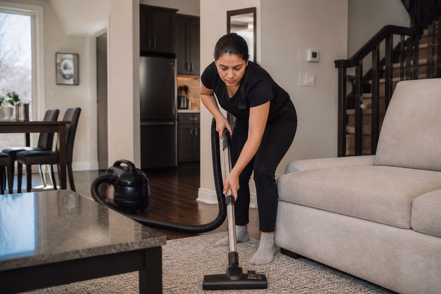 A row of varied Ottawa homes, from a family house in Barrhaven and a townhouse in Orleans to an apartment in Centretown and a home near Old Ottawa South, showing how neighbourhood and home type shape the housekeeping-versus-cleaning decision.
