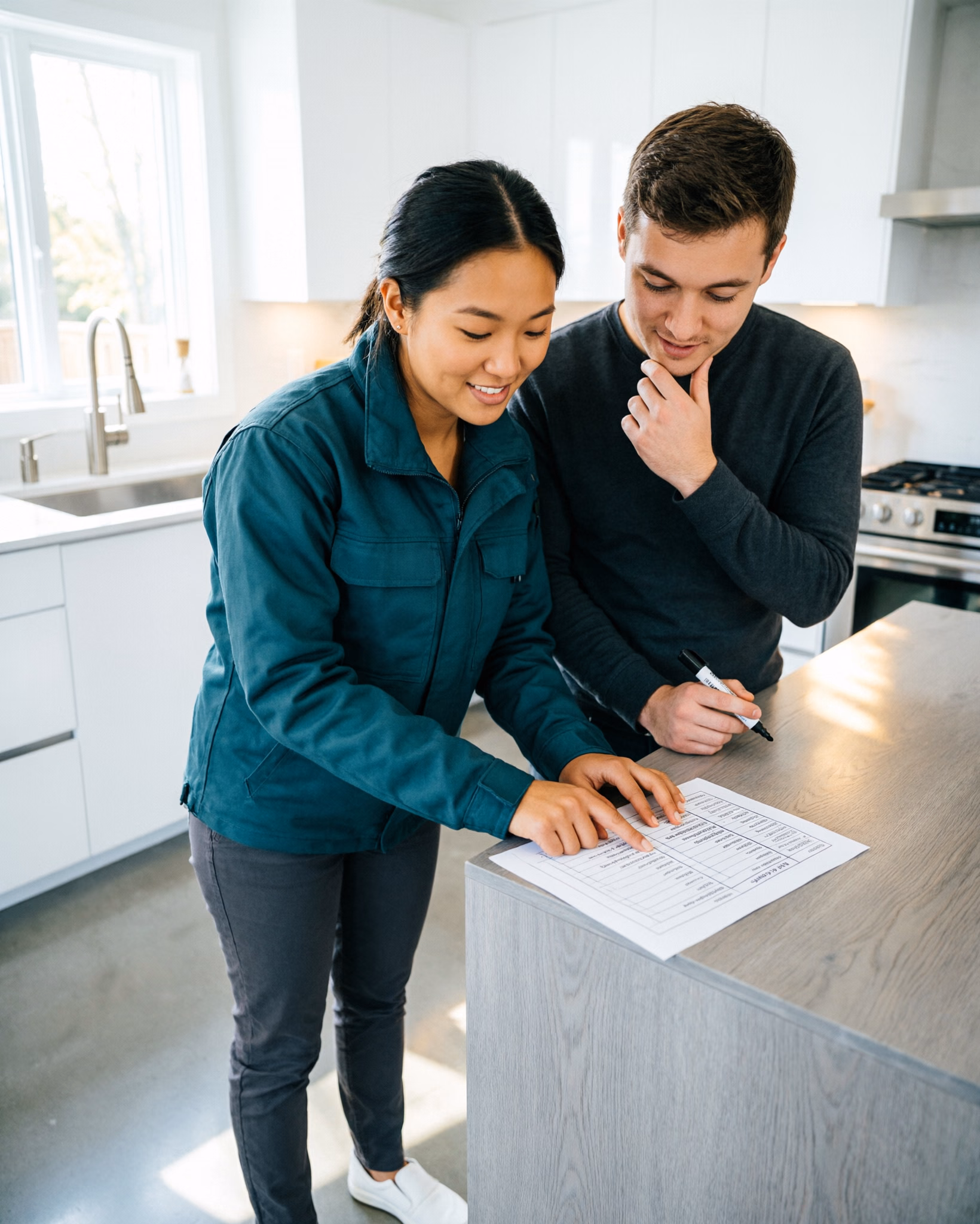 A portrait of a coordinator reviewing a room-by-room spring cleaning plan with a homeowner in an Ottawa home, confirming the deep tasks and the order that keeps the whole house manageable.